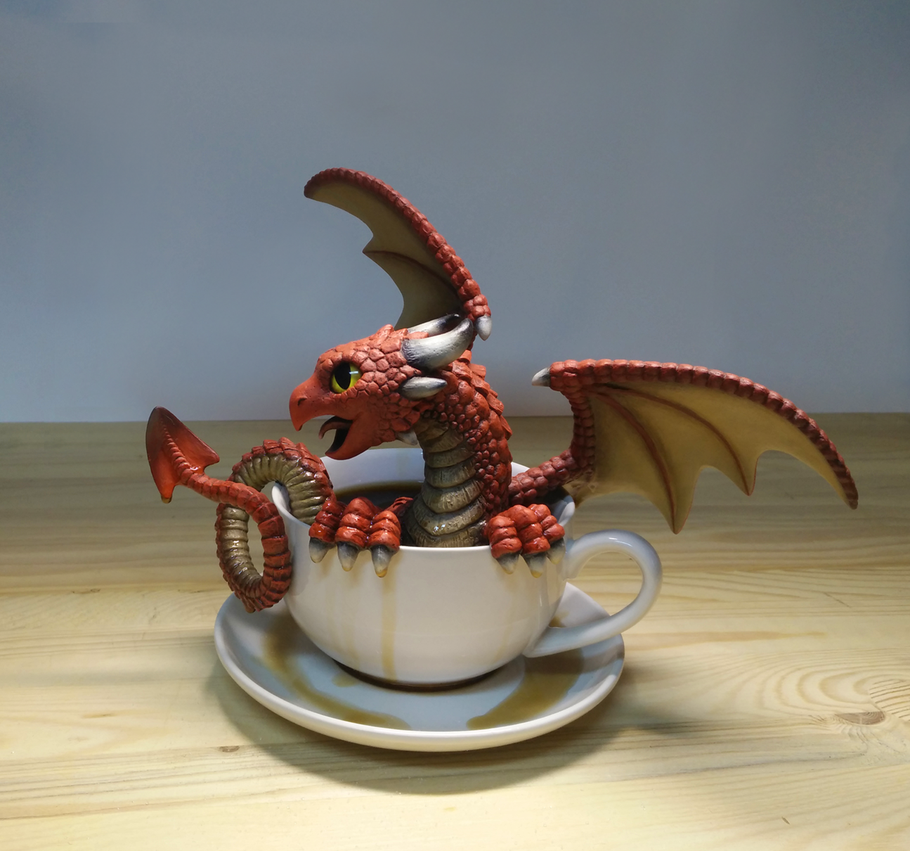 Coffee Cup Dragon Red