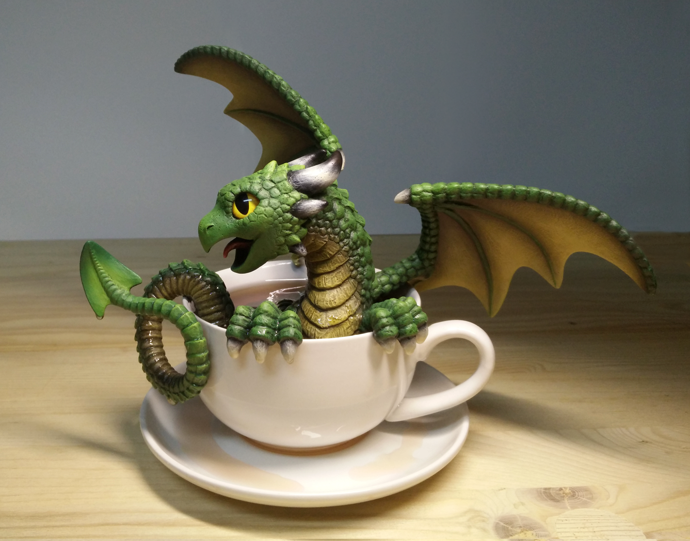 Coffee Cup Dragon Green