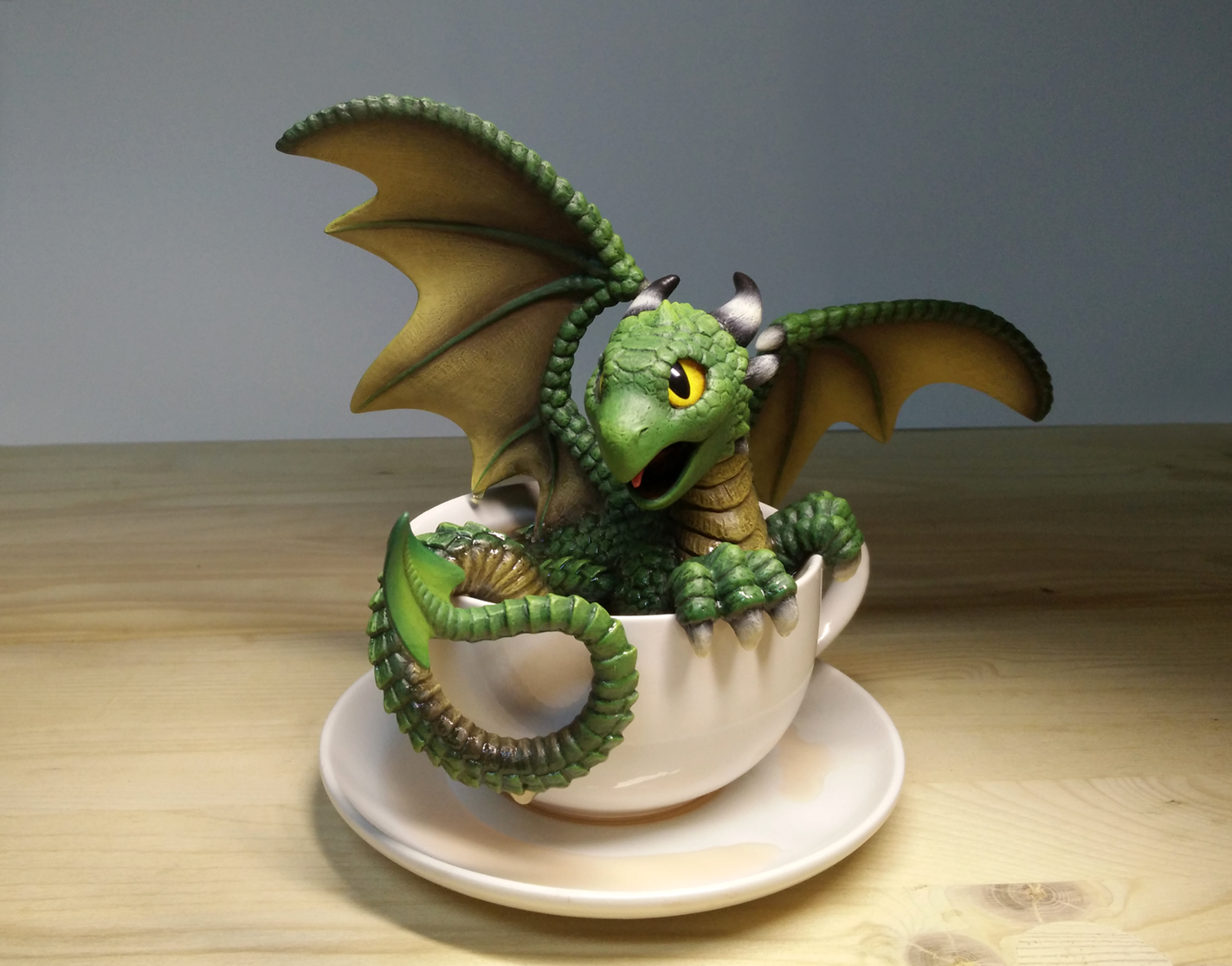 Coffee Cup Dragon Green