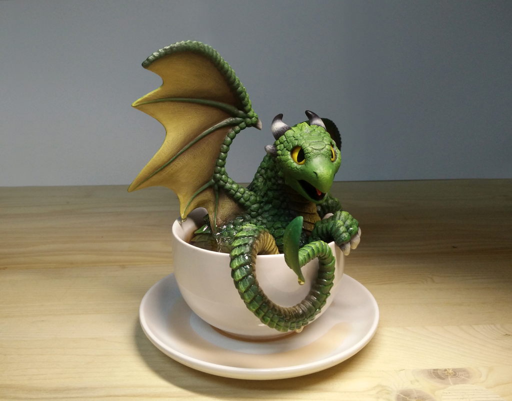 Coffee Cup Dragon Green
