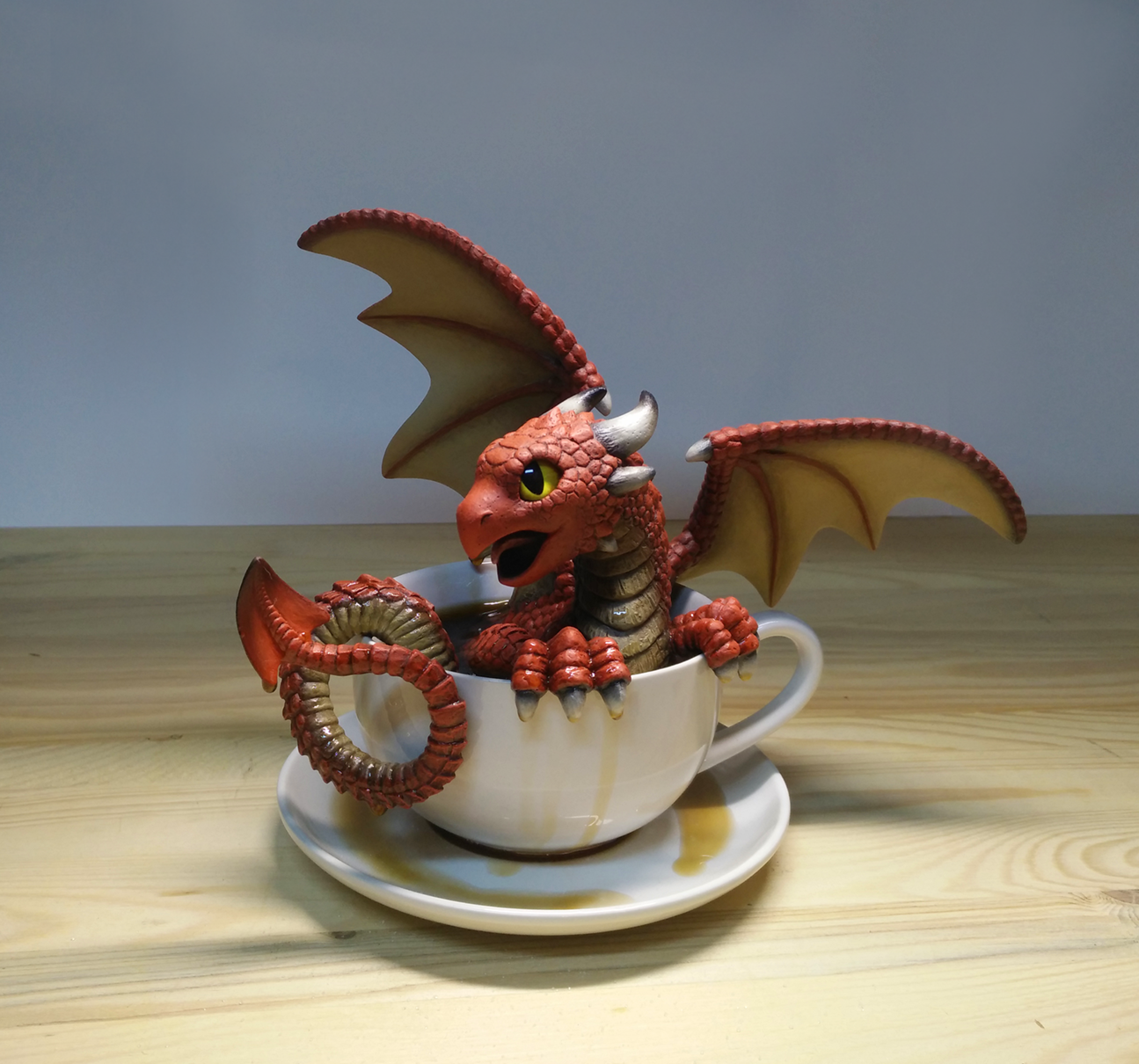 Coffee Cup Dragon Red
