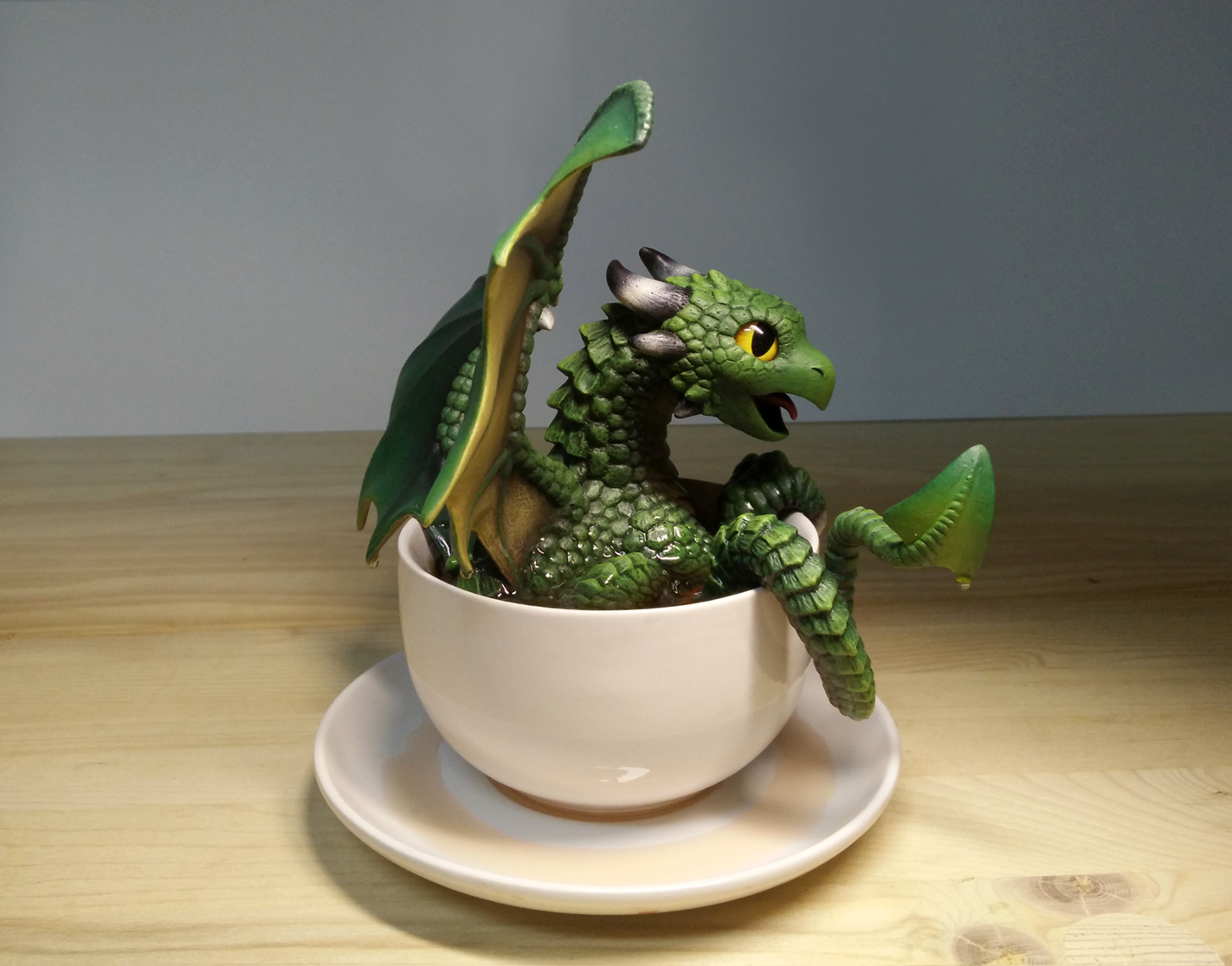 Coffee Cup Dragon Green