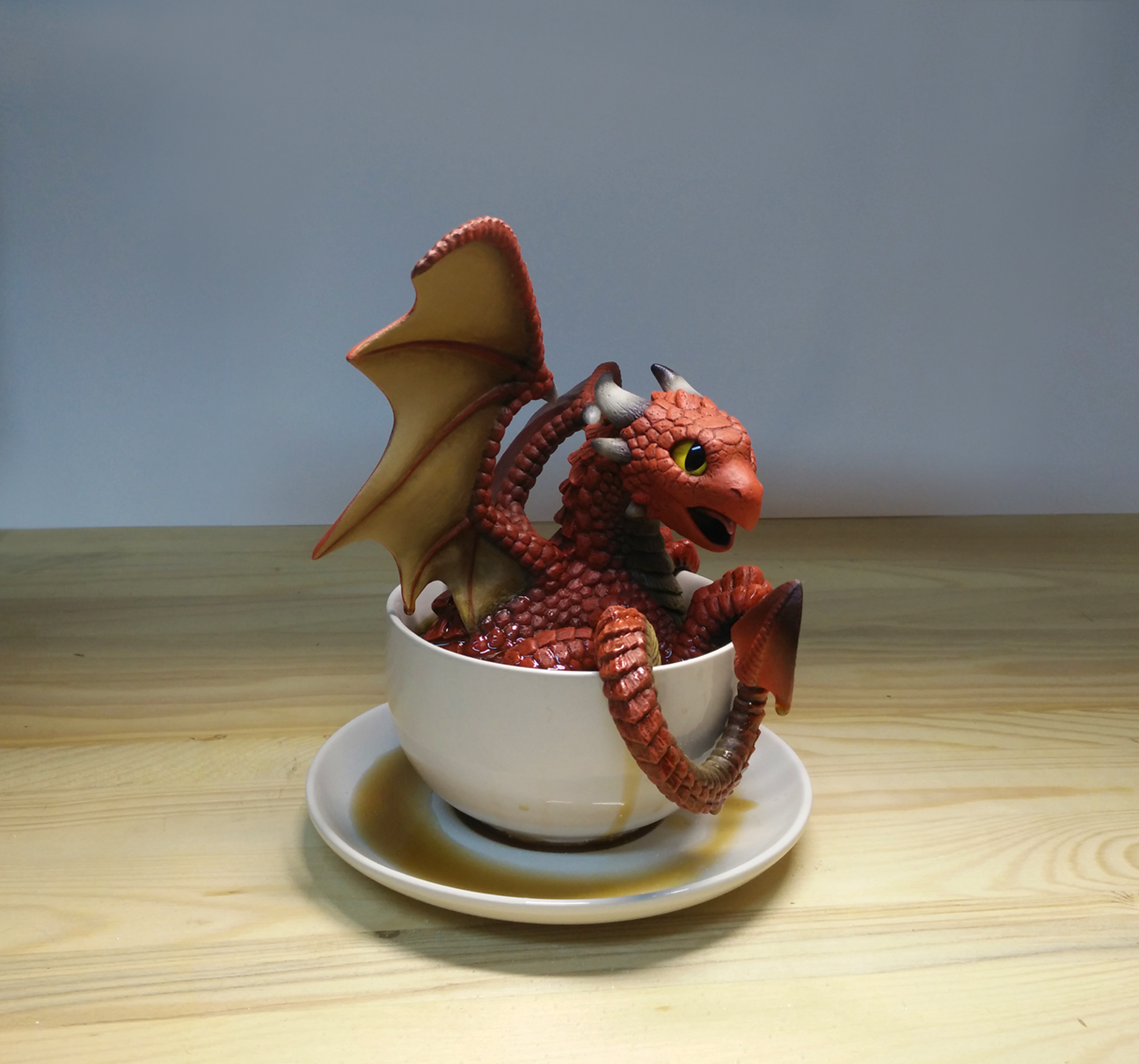 Coffee Cup Dragon Red