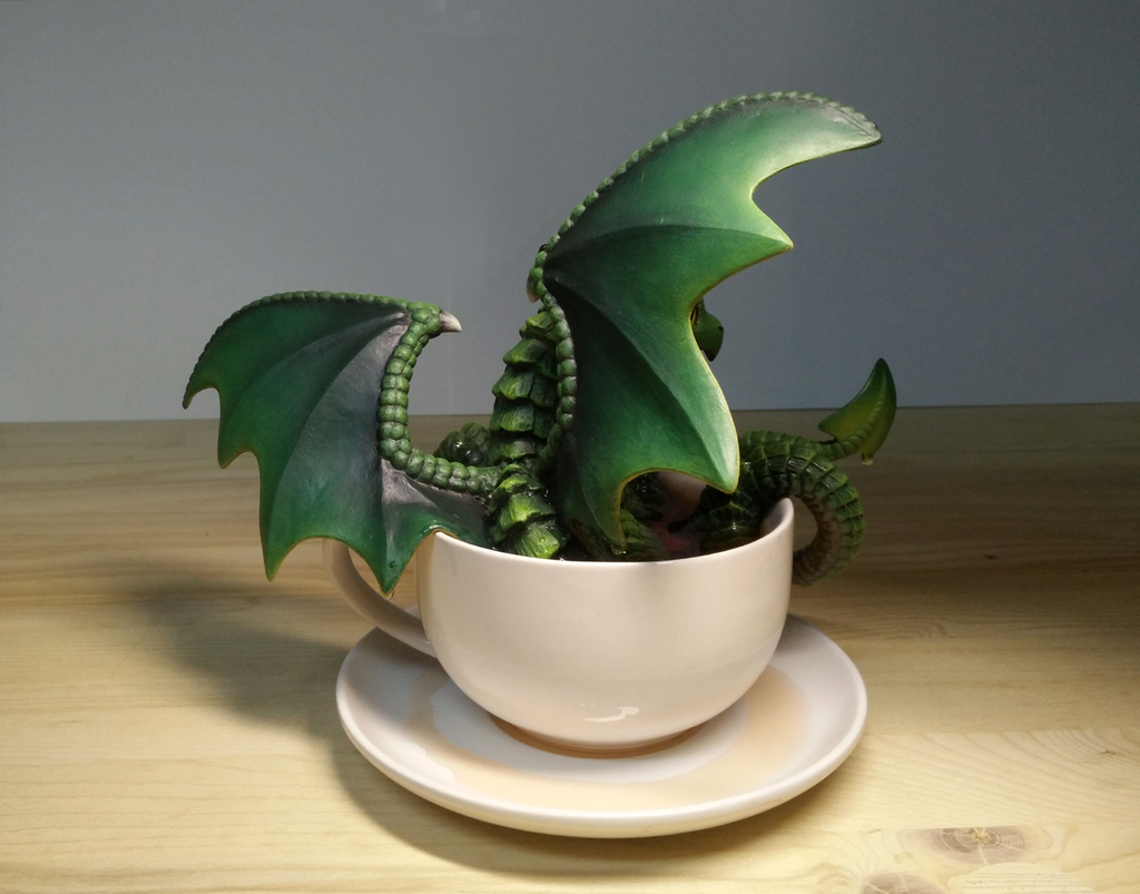 Coffee Cup Dragon Green