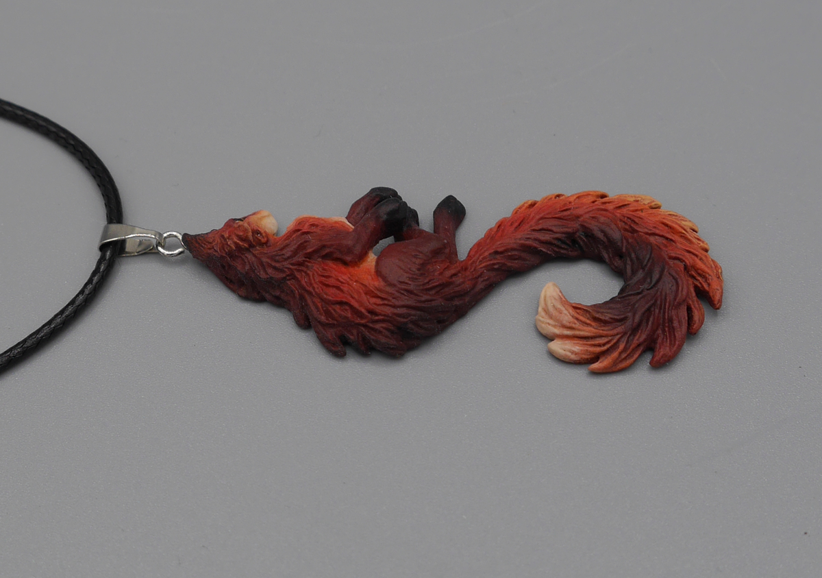 Fox Pendant (dark red)