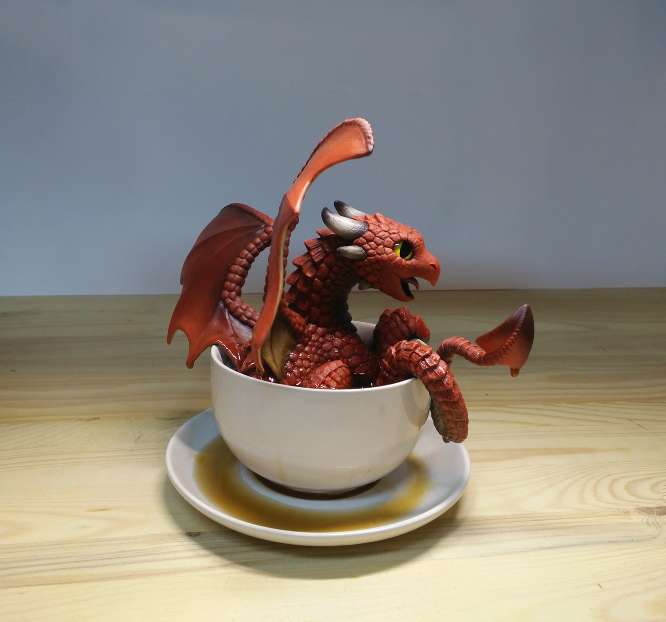 Coffee Cup Dragon Red