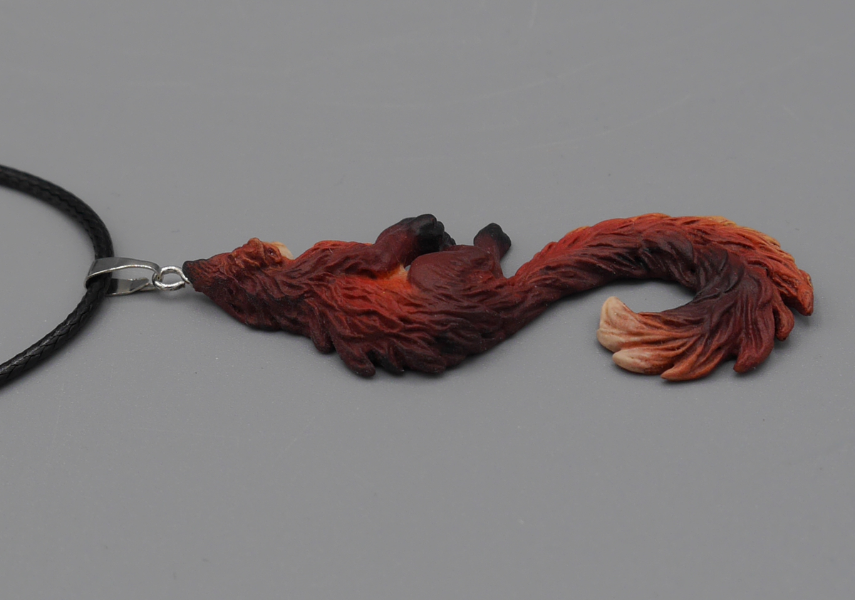 Fox Pendant (dark red)