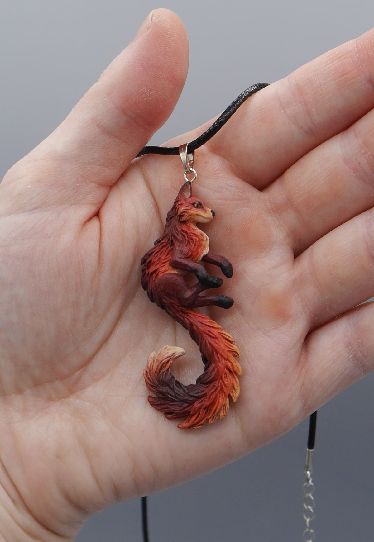 Fox Pendant (dark red)