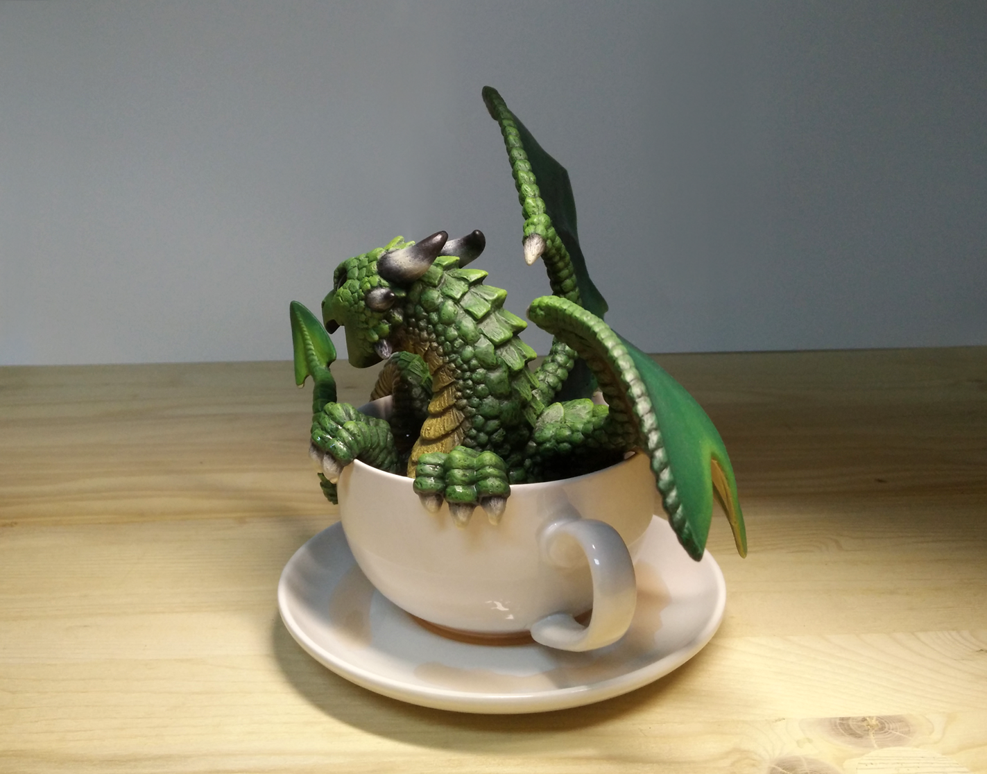 Coffee Cup Dragon Green