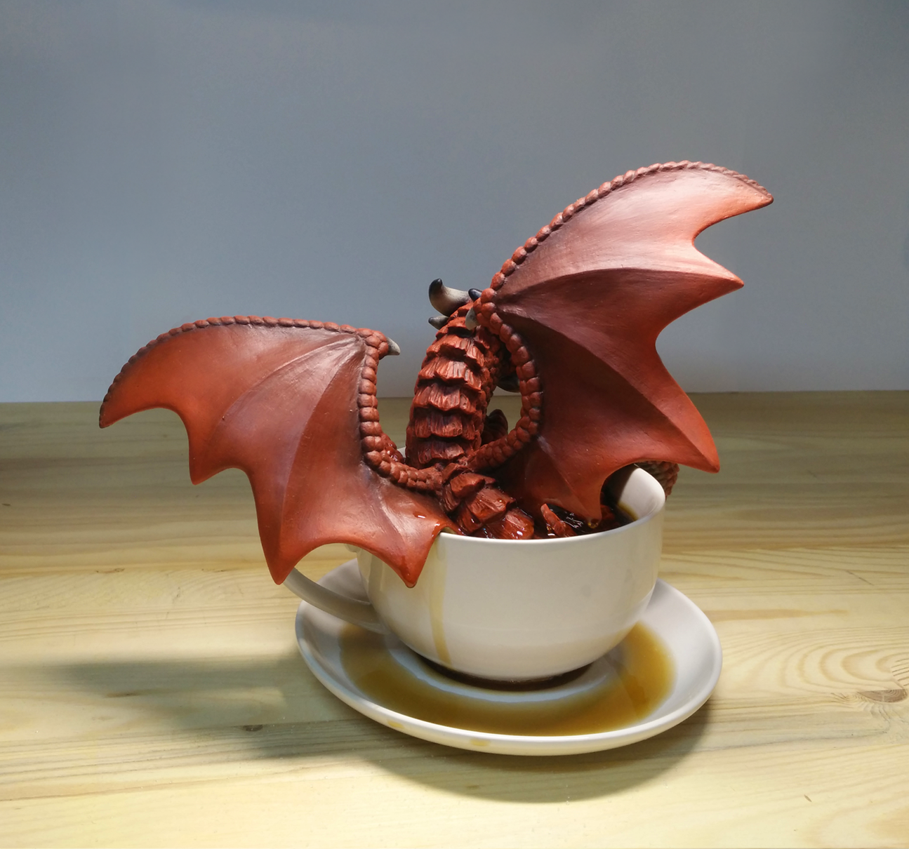 Coffee Cup Dragon Red